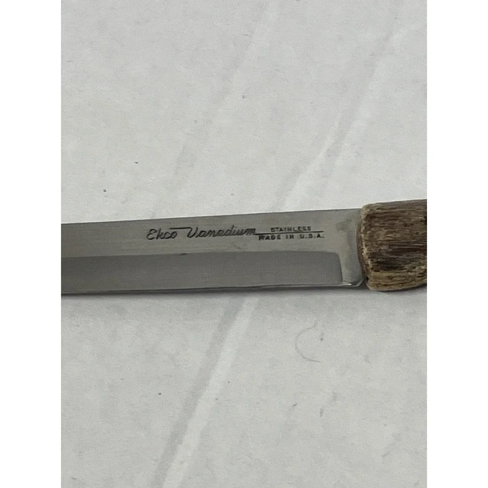Ekco‎ Vanadium Stainless Steel Steak Knife Wood Handle Made in USA